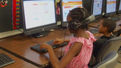 Children on a school computer lab. PHOTO | RMS