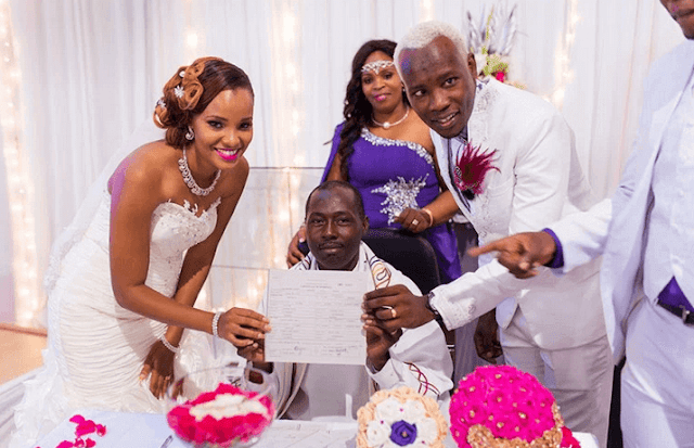 Daddy Owen and his wife Faridah Wambui  photo