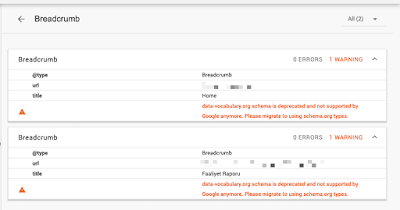  Fixing “data-vocabulary.org schema deprecated” Error in blogger. 