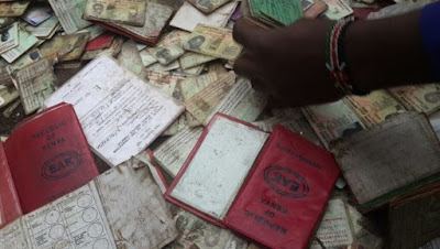 Driving licenses found dumped in Nairobi. PHOTO | Courtesy