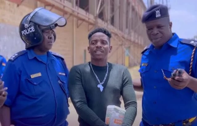 Eric Omondi in at industrial area police station Eric Omondi in at industrial area police station