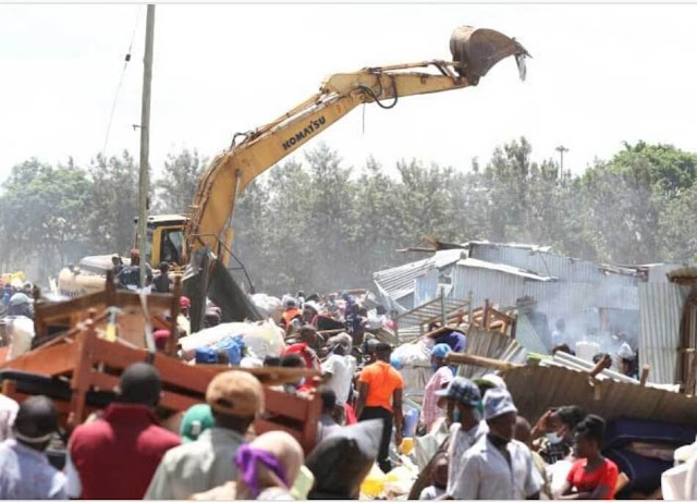Gikomba market traders count losses after NMS demolish stalls for road construction