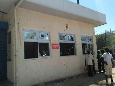 Kisumu supermarket looted by thugs. PHOTO | FILE