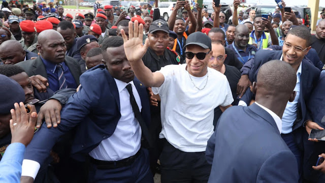 French football's top player, Kylian Mbappe France captain Kylian Mbappe visits his father’s home country, Cameroon, heads to Djebale village