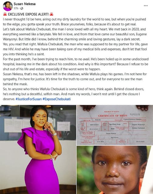 Accidents in Bed, Susan Nekesa, Wafula Chebukati mpango wa Kando expose secret details