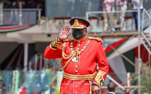 President Uhuru Kenyatta at Jamhuri day celebrations 2021 photo President Uhuru Kenyatta at Jamhuri day celebrations 2021 photo