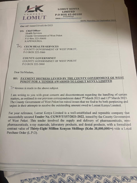 West Pokot county contractors West Pokot county contractors