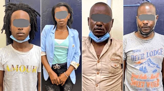 Dating site luring suspects in Ruaka names Bernard Mbunga, Catherine Mumbi among the dating sites luring scammers arrested in Ruaka, Kiambu