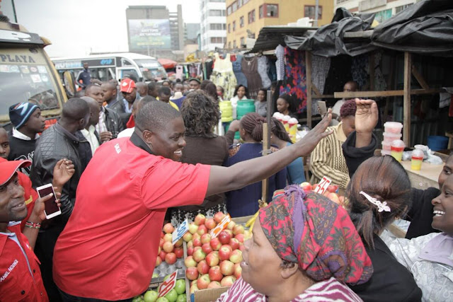 Johnson Sakaja in the Market. PHOTO | FILE Johnson Sakaja in the Market. PHOTO | FILE