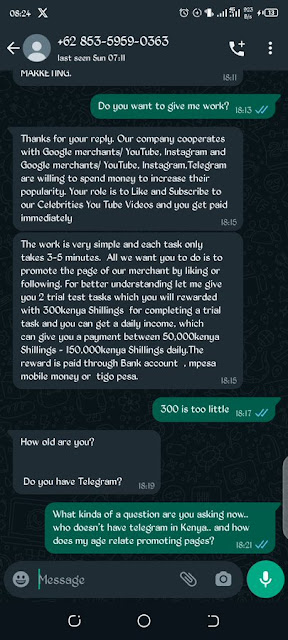 Jumia Scam: Scammers promise daily salary of Sh 8800 for Youtube, Jumia, Amazon screenshot tasks