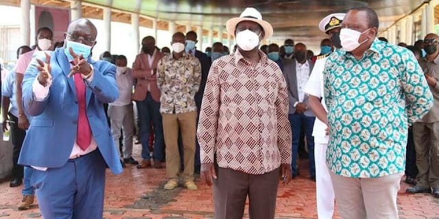 President Uhuru and Raila Odinga photo