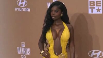 Olandria arrives to the #BETAwards red carpet