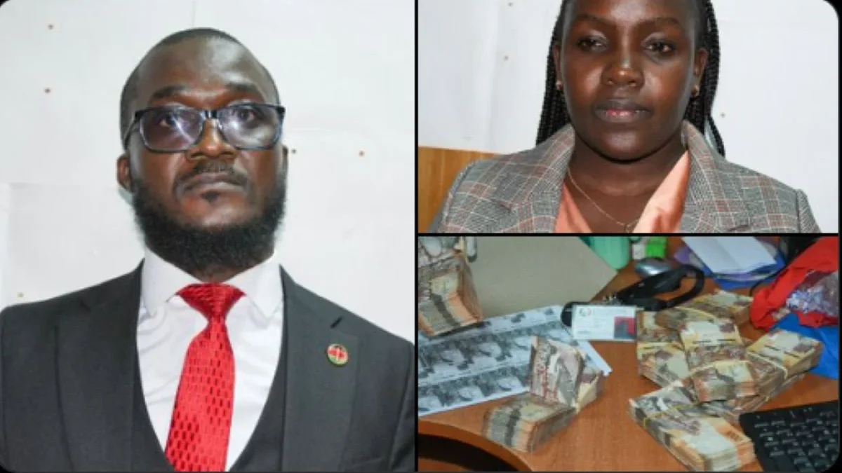 Kra employees Faith Gathoni Njoroge and Tyson Marango Owuor