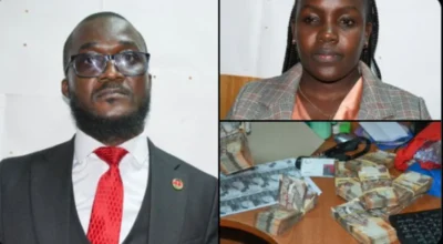 Kra employees Faith Gathoni Njoroge and Tyson Marango Owuor