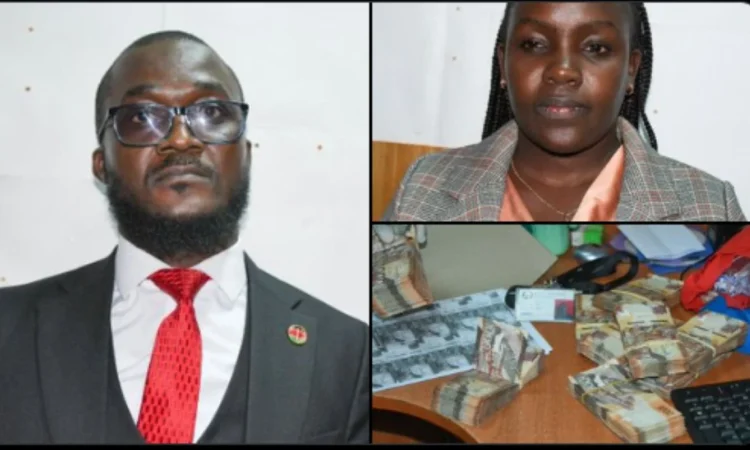 Kra employees Faith Gathoni Njoroge and Tyson Marango Owuor