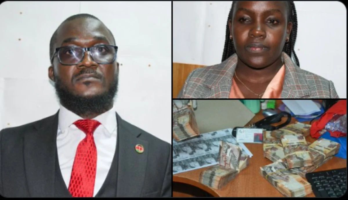 Kra employees Faith Gathoni Njoroge and Tyson Marango Owuor