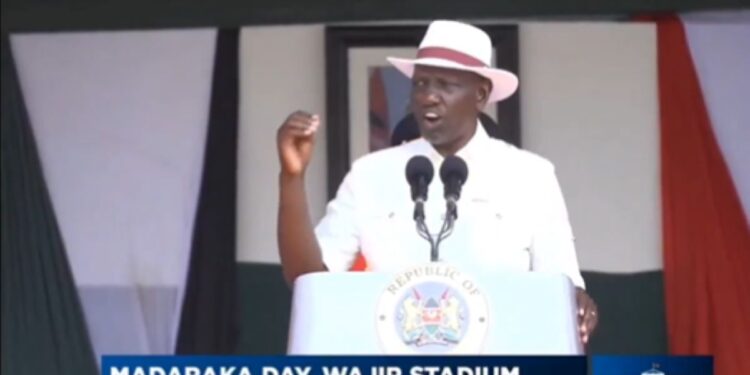 Ruto during madaraka day