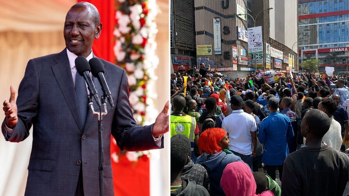 Ruto and traders protests